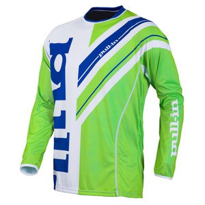 Maillot Cross Pull-in Destockage Frenchy Blanc/vert 2016