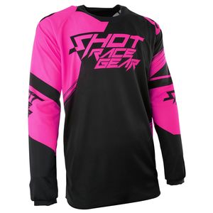 Maillot Cross Shot Destockage Contact Claw Neon Rose 2017